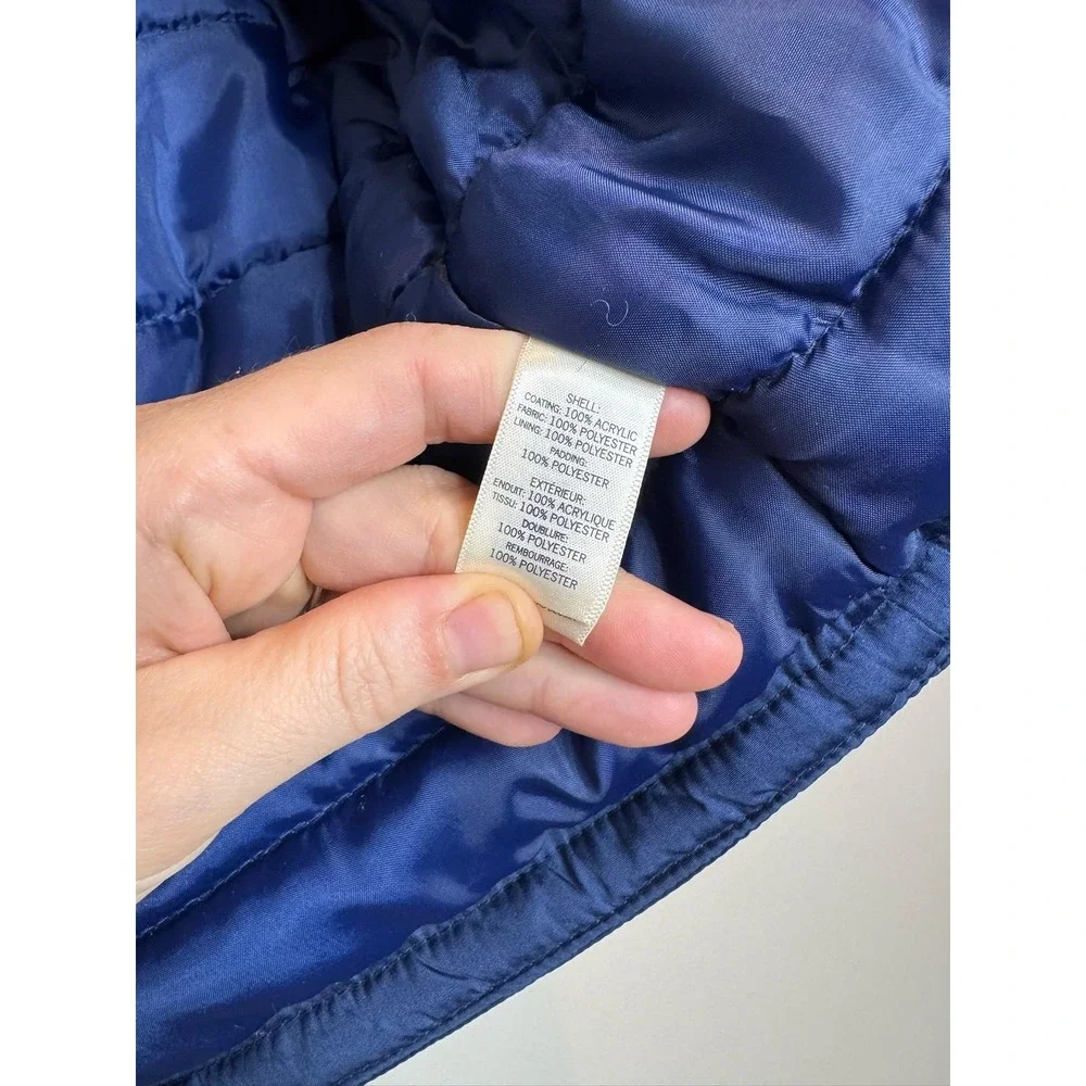 OshKosh B'gosh Kids Puffer Jacket 3T Blue Camo Hooded Winter‎ Coat Warm Lined